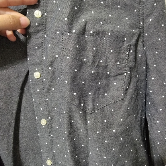Gray polka-dot button down - Picture 2 of 5